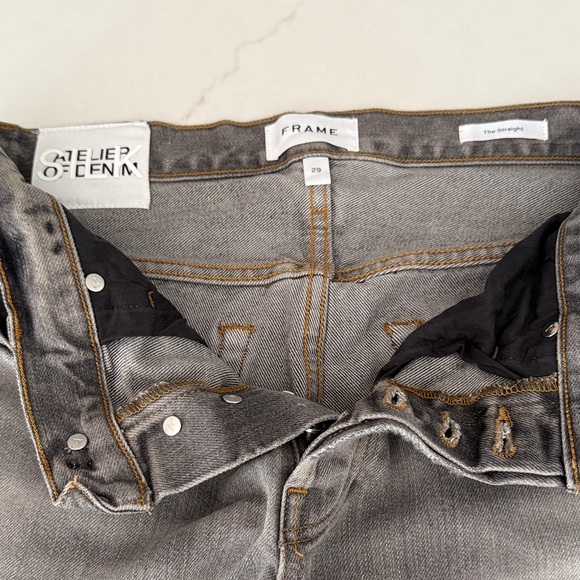 NWT Frame Denim Men's Charcoal Straight Jeans, Size 29 - Picture 2 of 9